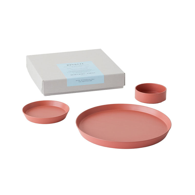 【公式 関家具】【OUTLET】◆ 漆器ギフト 3点セット 越前漆器 食洗器対応 ギフトブックス入 平皿 深皿 漆琳堂